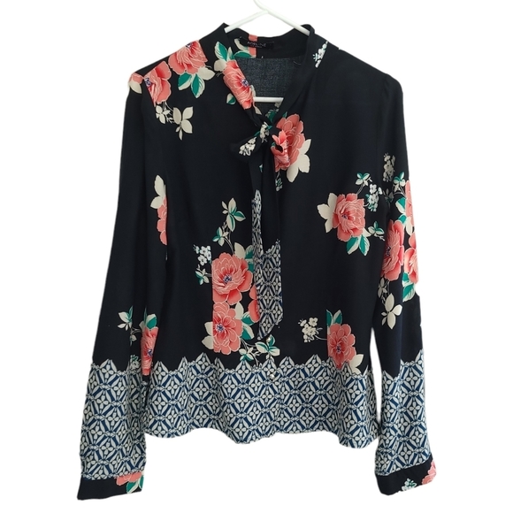 adeline Tops - Adeline Black Floral Top